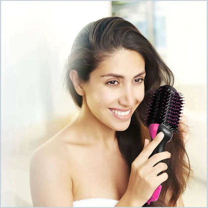 3-In-1 Electric One Step Hair Straightening Brush One Step Hot Air Brush Dryer + Styler