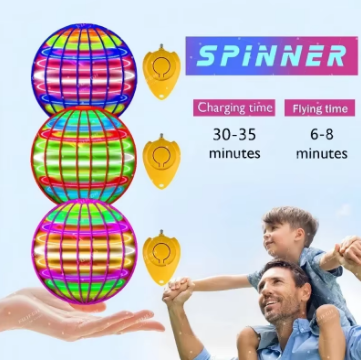 Hand-Controlled Magic Spinner Ball With LED Lights  Toy 🏐