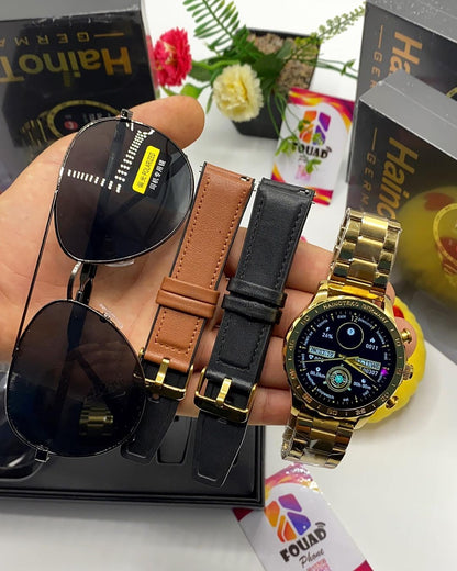 HainoTeko ® Germany Gold Edition (3-In-1) Smart Watch| Be Stylish Wear Stylish Golden